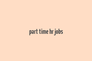 part time hr jobs