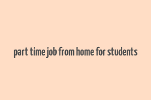 part time job from home for students