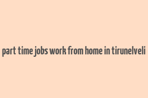 part time jobs work from home in tirunelveli