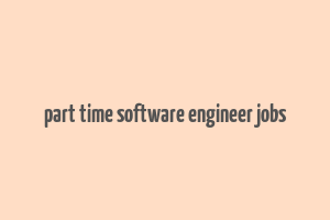 part time software engineer jobs