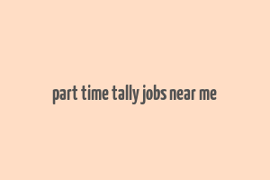 part time tally jobs near me