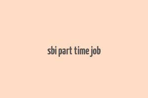 sbi part time job