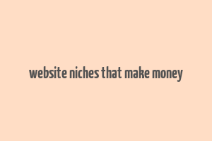 website niches that make money