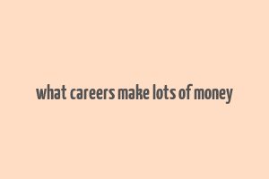 what careers make lots of money