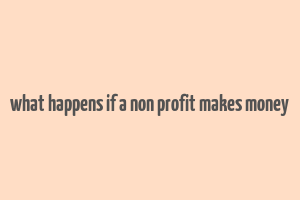 what happens if a non profit makes money