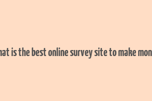 what is the best online survey site to make money