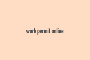 work permit online