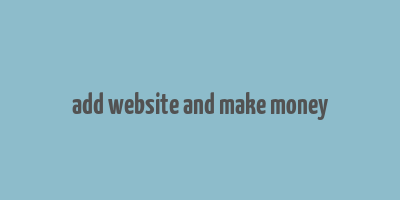 add website and make money