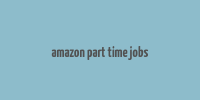 amazon part time jobs