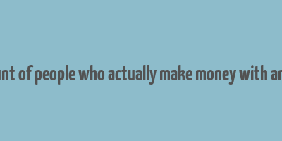 amount of people who actually make money with amway