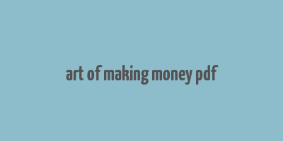 art of making money pdf