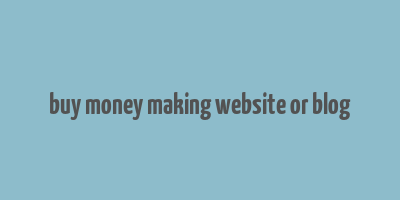 buy money making website or blog