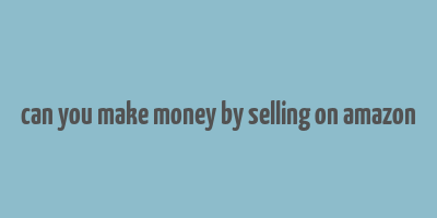 can you make money by selling on amazon