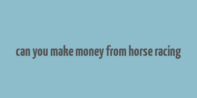 can you make money from horse racing