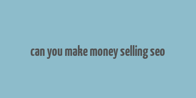 can you make money selling seo