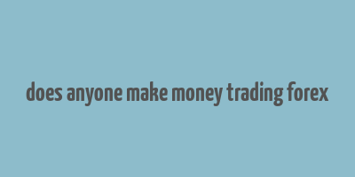 does anyone make money trading forex