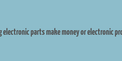 does selling electronic parts make money or electronic product itself