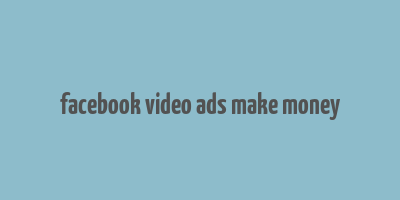 facebook video ads make money