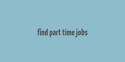 find part time jobs