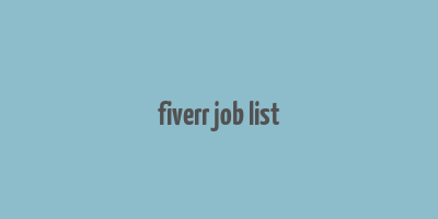 fiverr job list