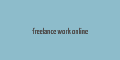 freelance work online