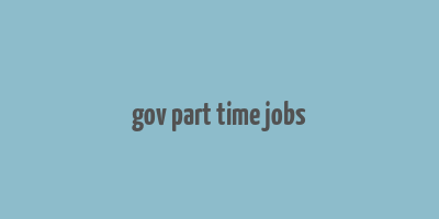 gov part time jobs