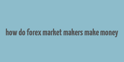 how do forex market makers make money