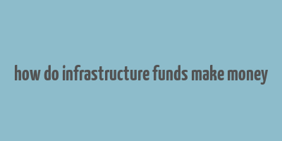 how do infrastructure funds make money