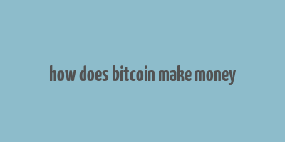 how does bitcoin make money