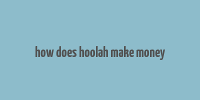 how does hoolah make money