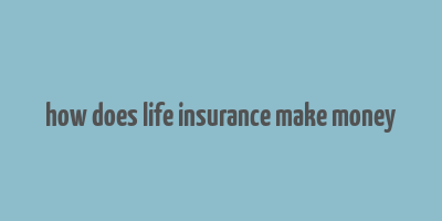 how does life insurance make money