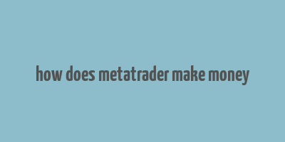 how does metatrader make money