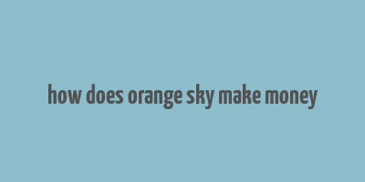 how does orange sky make money