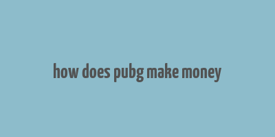 how does pubg make money