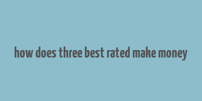 how does three best rated make money