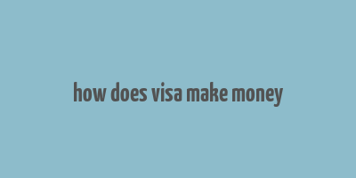 how does visa make money