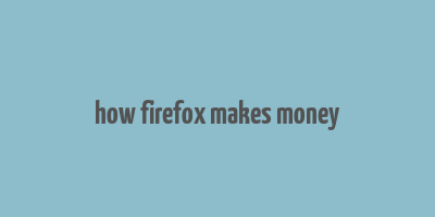 how firefox makes money