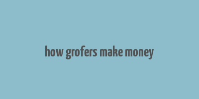 how grofers make money