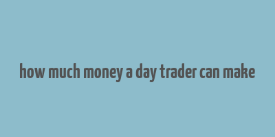 how much money a day trader can make