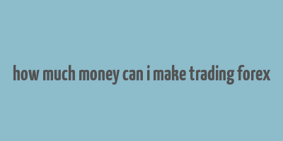 how much money can i make trading forex