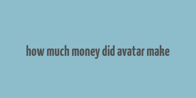 how much money did avatar make