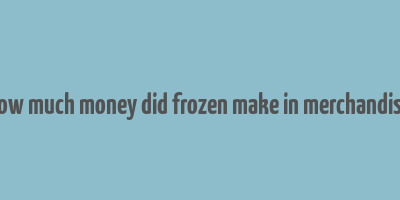 how much money did frozen make in merchandise