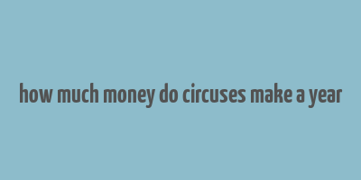 how much money do circuses make a year