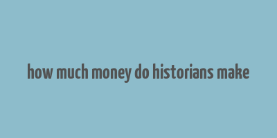 how much money do historians make