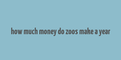 how much money do zoos make a year