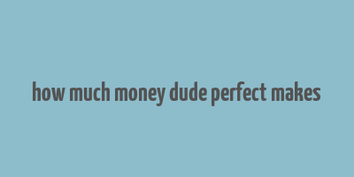 how much money dude perfect makes