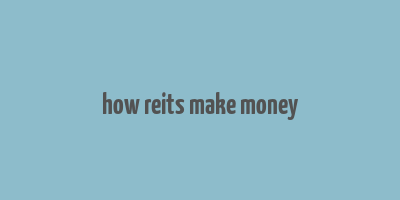 how reits make money