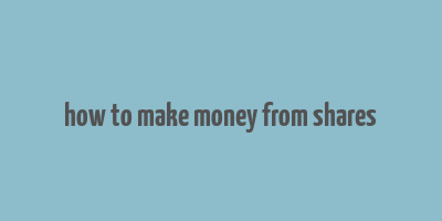 how to make money from shares