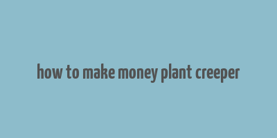 how to make money plant creeper