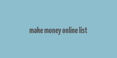 make money online list